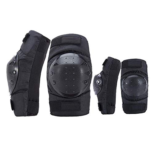 Yolu 4pcs Adjustable Knee Elbow Shin Armor Pads Protective Guards for Motorcycle Motocross Bike Bicycle Racing Protective Gear