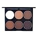 Ucanbe Cosmetics 6 Color Contour and Highlighting Powder Foundation Palette / Contouring Makeup Kit with Mirror,#2