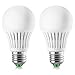 Elrigs LED Motion Sensor Bulb with Dusk to Dawn, 5W (40W Equivalent), E26 Base, Cool White (6000K), 2 Pack, 24 Feet Induction Distance