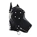 Raycity Black Leather Costume Gimp Mask Hood Style 4…