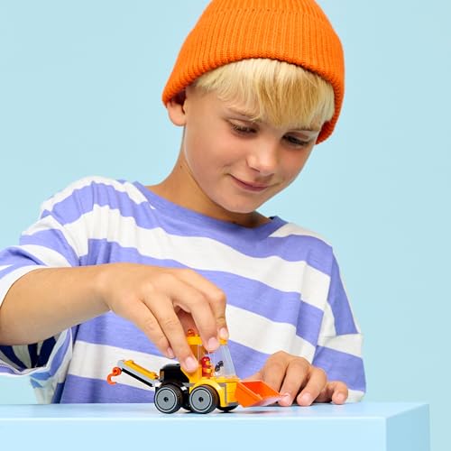 LEGO City Coole Flitzer - Radlader Baggerlader Spielzeug - Set für Baufahrzeuge mit Junior Bauarbeiter Minifigur - Mitgebsel für Partys - Kleines Geschenk zum Sammeln für Jungen ab 5 Jahren - 60483 9