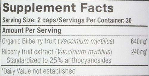 Oregon's Wild Harvest Non-Gmo Bilberry Capsules Herbal Supplements, 60 Count Oregon's wild harvest non-gmo bilberry capsules herbal supplements, 60 count