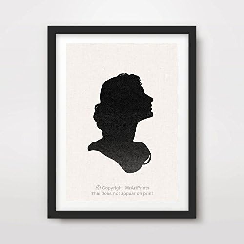 VICTORIAN SILHOUETTE CAMEO ART PRINT POSTER Vintage Portrait Black White Home Decor Interior Design Wall Picture A4 A3 A2 (10 Sizes)