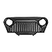 ICARS Black Front Matte Front Gladiator Grille Cover Vader Grill w/Mesh Inserts for 1997-2006 Jeep Wrangler TJ & Unlimited