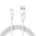 Anker PowerLine+ Lightning Cable (6ft) Durable and Fast Charging Cable [Kevlar Fiber & Double Braided Nylon] for iPhone, iPad and More(White)