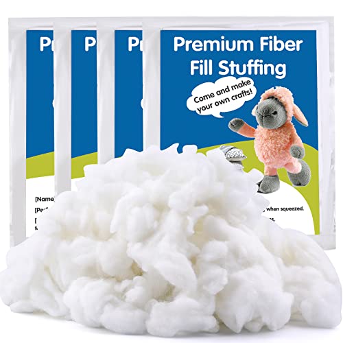 ZMAAGG 400g Premium Fiber Fill, White Polyester Fiber, Recycled