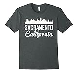 Mens Sacramento California Skyline T-Shirt 3XL Dark Heather
