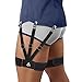 Men's Shirt Stays Garter - Adjustable Elastic Shirt Garters, Black, Size Large