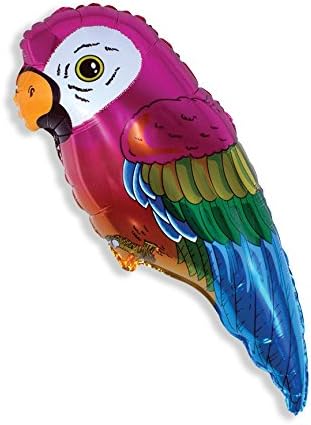 Flexmetal 1 x Super Parrot Foil Balloon Shape 35" x 17"/89 cm x 43 cm