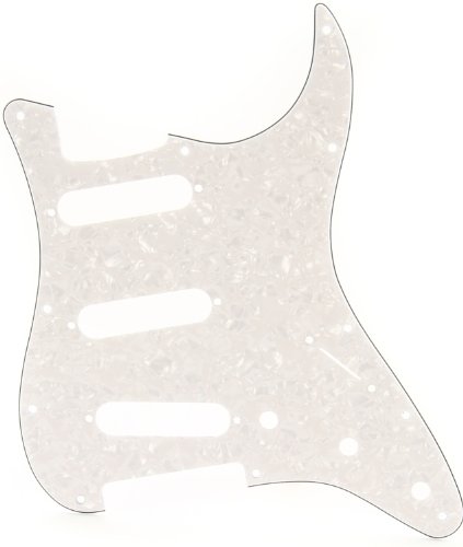 Fender Modern Pickguard, Stratocaster, 11-Hole - White Moto
