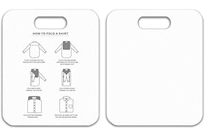 Zerodis Shirt Folding Board, Tshirt Folding Board Clothes Folding Board Plastic Laundry Folder Home Storage Tool for Adults (White)