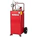 SUNCOO 30 Gallon Gas Caddy with Pump, Heavy Duty Portable Fuel Tank with Wheels, Diesel Kerosene Storage Containers for Boat, ATV, Car, Mower and Generators, Red primary
