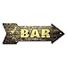 SignMission Bar Arrow Sign | Indoor/Outdoor | Direction Arrow Sign Funny Home Décor for Garages, Living Rooms, Bedroom, Offices Personalized Gift | 18