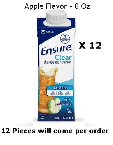 12 Pc Ensure Clear Apple Flavor Oral Supplement 8 Oz Recloseable Tetra Carton 12 Pc Ensure Clear Apple Flavor Oral Supplement 8 Oz Recloseable Tetra Carton