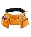 Kids Tool Belt, Monocho Kids Construction Tool Belt Real Suede Leather Children's Tool Pouch with 7 Pockets for Boy and Girl Costumes Dress Up Role Play Adjustable Size for Ages 2-14 (Brown)
