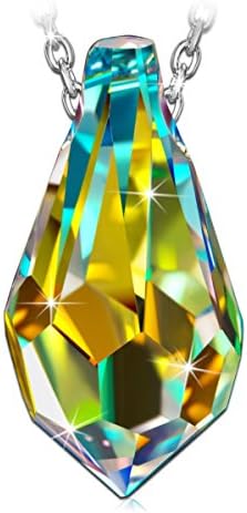PN Princess NINA Magic Stone 925 Sterling Silver Colorful Crystal Pendant Necklace for Valentine Teen Girl Jewelry for Her Birthday Gift for Wife