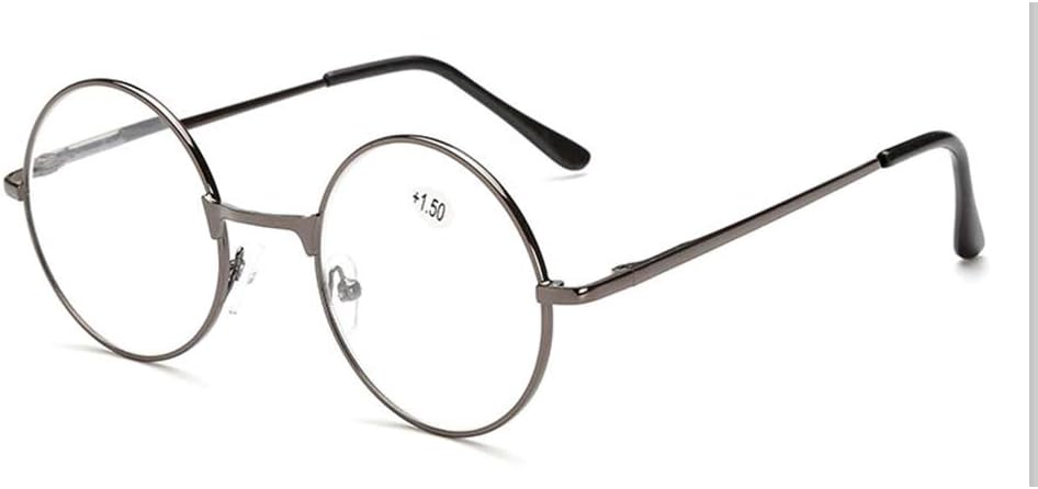 GEMSeven Retro Metal Frame Round Reading Glasses Hyperopia