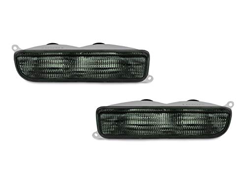REVi MotorWerks Front Smoke Bumper Signal Light Set (Left + Right) by DEPO fit for 1997-2001 Jeep Cherokee XJ