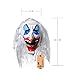Hyaline&Dora Halloween Clown Terrorist Masks,Creepy Scary or Funny Clown Latex Mask for Costume Party or Cosplay (Long Nose Clown Mask) (White Hair)