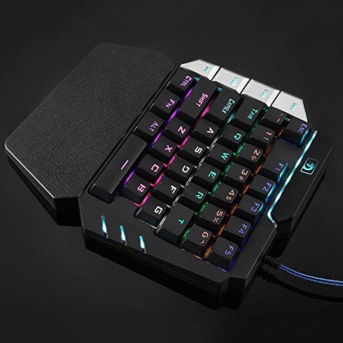 Vanpower K109 Universal Wired One-Handed Gaming Keypad 38 Keys Mechanical Keyboard - Thumbnail 7