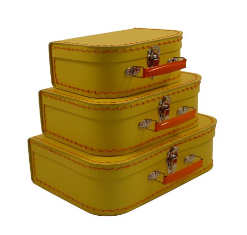 cargo Vintage Travelers Mini Suitcases, Set of 3, Yellow