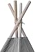 Sorbus Kids Foldable Teepee Play Tent Playhouse Classic Indian Style Play Tent and Carry Bag, Walls with Door, Window and Floor (White and Gray)