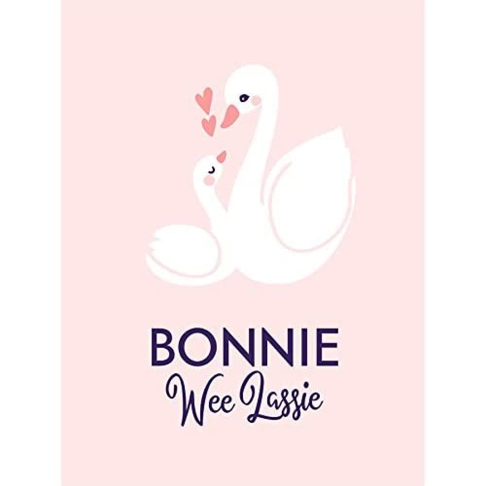Wee Blue Coo Bonnie Wee Lassie New Baby Girl Scottish Swan Canvas Art Print
