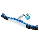 U.S. Pool Supply Heavy Duty 20" Flexible Floor & Wall Pool Brush with a Polished Aluminum EZ Clip Handle