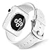 UMTELE Sport Bands Compatible with Galaxy Watch Band, Soft Silicone Breathable Sport Strap Replacement Wristband for Samsung Galaxy Watch (White2, 42mm)