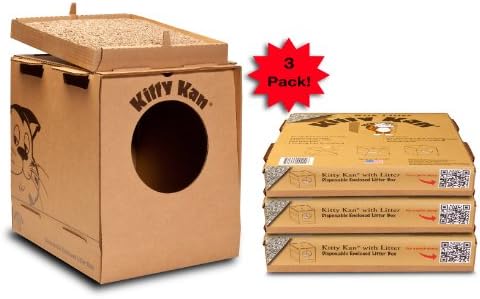 Kitty Kan 3-pack with Litter-Quality Disposable Enclosed Litter Box