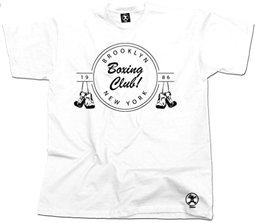 Brooklyn New York Boxsack Boxing Club T-Shirt von Dibbs (weiß)