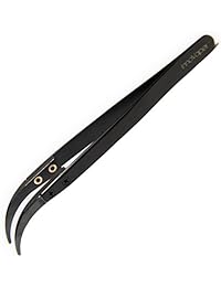 Authentic innovaper Color Negro curvado Pinzas de precisión cerámica   non conductive y calor resistente a altas temperaturas para pellizcar bocinas mientras Firing   No más Broken Consejos.