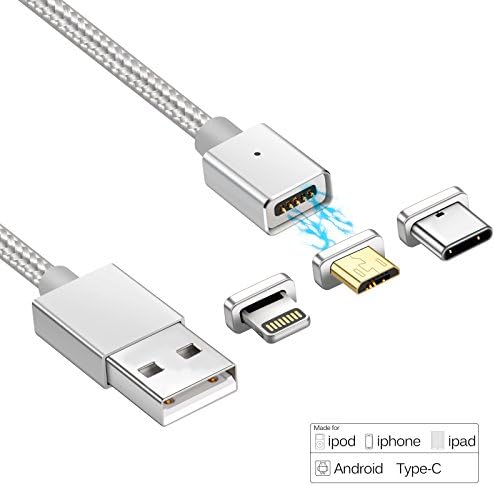 3 in 1 strong magnetic lighting USB charging data cable and data cable Iphone Android Type-C System Data Transmission cable Iphone Android Type-C Charging Cable by Xianghy