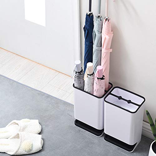 YANSHON Umbrella Stand Rack, Entryway Freestanding Umbrella Stand Holder with Removable Drip Tray, Stored 6 Umbrellas