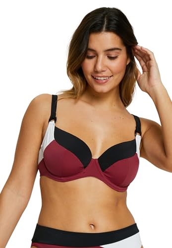 sans Complexe Femme Beyond The Beach Haut De Bikini, Colorblock Prune, 95C EU