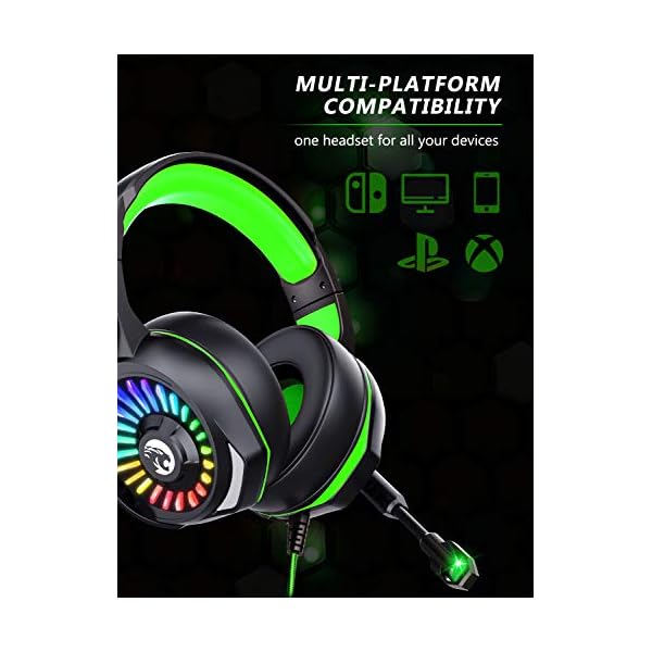 ZIUMIER Z20 Gaming Headset for PS4, PS5, Xbox One, PC, Wired OverEar Headphone with Noise