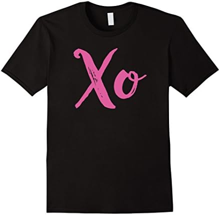 Men's XO Valentines Day T-Shirt XOXO LOVE Girl Women - Unisex Medium Black