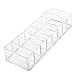 FLYMEI Acrylic Makeup Organizer, 8 Spaces Drawer Organizer for Lipstickers, Blushes, Eyeshadow, 10'' X 3.5'' X 2'' Makeup Organizers and Storage