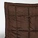 Casual Home Milano Chair with Black Metal Frame and Microsuede Outer Cover, Brown
