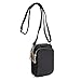 HAIDEXI Nylon Small Crossbody Bags Cell Phone Purse Smartphone Wallet For Women (A-BLACK)