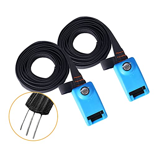 Kingdely Non Scratch Tie Down Strap Lockable Roof Rack Straps with 3