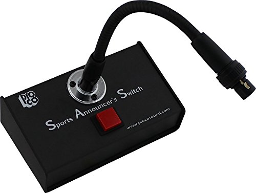 Pro Co Sound SAS3 Sports Announcer's Switch - Push to Talk With Gooseneck Microphone Connector - Thumbnail 3