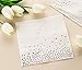 50 Pack Silver Foil Polka Dots Paper Napkins, 6.5 Inch White and Silver Confetti Style Cocktail Napkins for Wedding, Anniversaries, Birthdays, Parties (3-Ply)