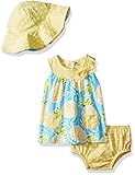 Gerber Baby Girls 3 Piece Dress Set, Pineapple, 12 Months