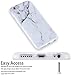 iPhone 6 6s Case, Leminimo White Marble Design, Slim TPU Flexible Shockproof Anti-Scratch Anti-Fingerprint Case - White Marble