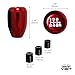 PitVisit PV Racing JDM Type-R Style 6 Speed Shift Knob Universal Fit Compatible with Honda Acura Toyota Mazda Subaru Nissan Screw-On with Adapters Included (Racing Red)