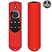(Pack of 2) Akwox Case for Alexa Voice Remote for Fire TV and Fire TV Stick with Lanyard (Rose red)