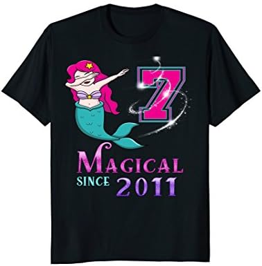Mermaid Dabbing Awesome Since 2011 - 7th B-day T-Shirt