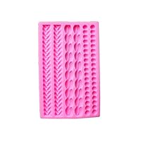 Musitelying Braid Rope Twisted Strap Silicone Mold Fondant Cake Chocolate Decor Baking Tool Pink
