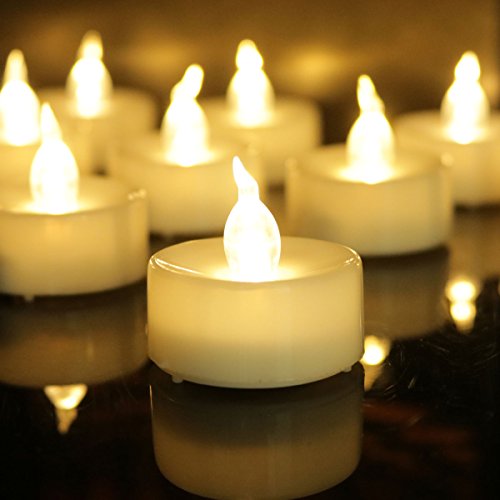 Youngerbaby 36pcs Warm White Flameless Led Candles, No Flicker Battery Operated Candles for Wedding Party Birthday (36PCS)